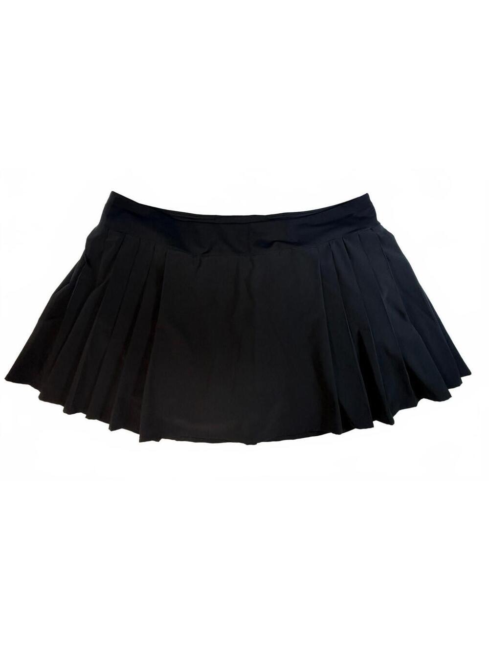 Lululemon Side-Pleat High-Rise Tennis Skirt Womens Size 16 Black Skort